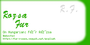 rozsa fur business card